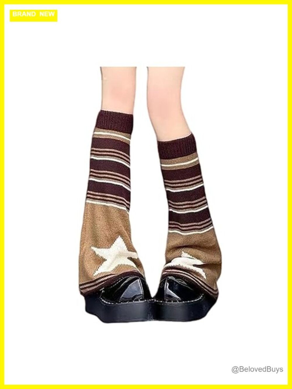 Knit Leg Warmers Y2K High Knee Long Boot Socks Women Reversible